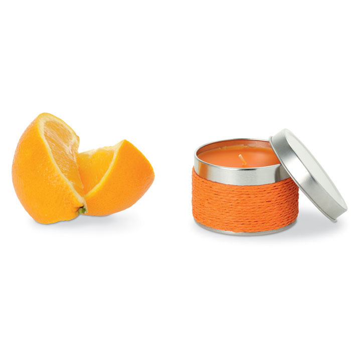 DELICIOUS Oranžová – vonná sviečka s potlačou | Predmety.sk