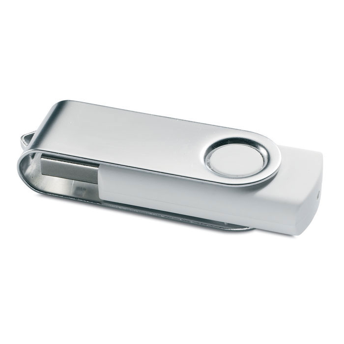 TECHMATE PENDRIVE Biela – techmate. USB flash 4GB s potlačou | Predmety.sk