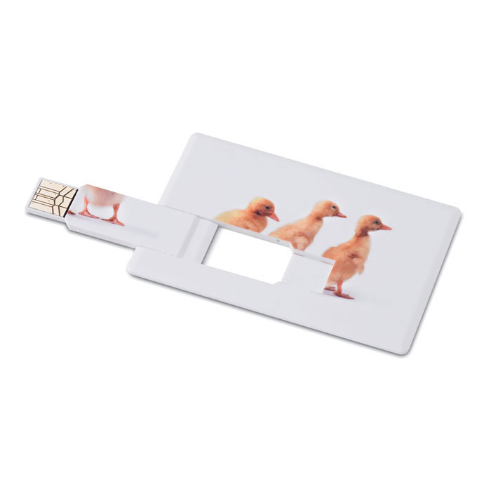 MEMORAMA Biela – kreditná karta. USB flash 16GB s potlačou | Predmety.sk
