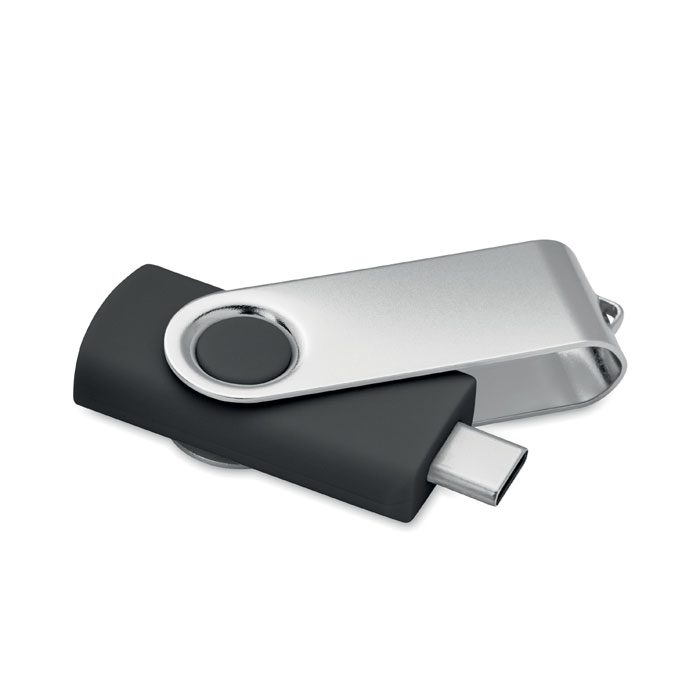 COLODRI Čierna – 16GB USB flash 3.0 typu C MO1401 s potlačou | Predmety.sk