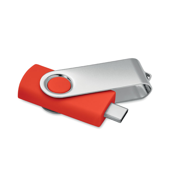 COLODRI Červená – 16GB USB flash 3.0 typu C MO1401 s potlačou | Predmety.sk