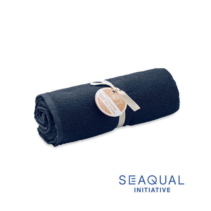 SAND Modrá – uterák SEAQUAL® 70x140cm s potlačou | Predmety.sk