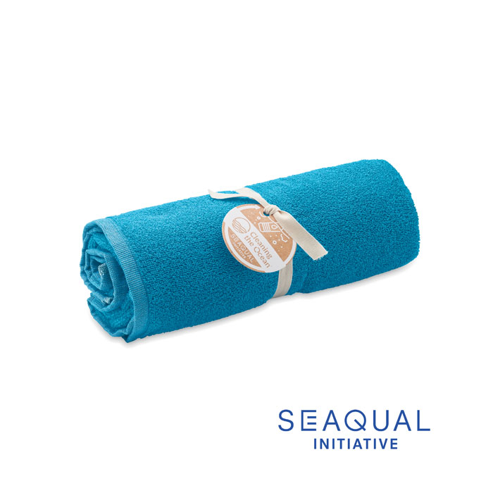 SAND Tyrkysová – uterák SEAQUAL® 70x140cm s potlačou | Predmety.sk