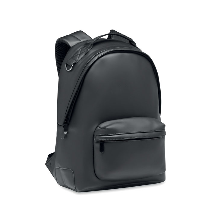 BAI BACKPACK Čierna – mäkký PU batoh na notebook 15" s potlačou | Predmety.sk
