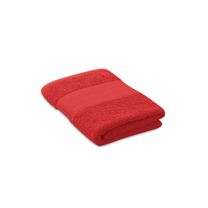 SERRIA Červená – uterák z organickej bavlny 50x30 cm s potlačou | Predmety.sk