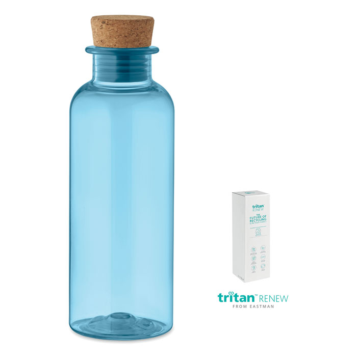 OCEAN Transparentná modrá – tritan Renew™ 500 ml fľaša s potlačou | Predmety.sk