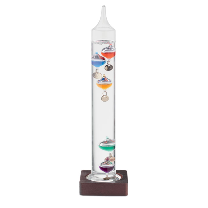 GALI Transparentné – teplomer Galileo sklenený 28cm s potlačou | Predmety.sk