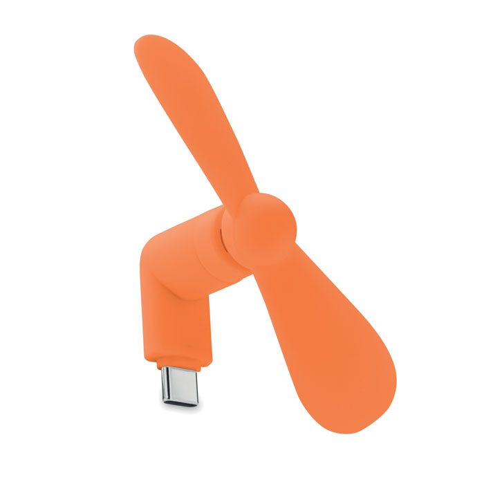 PHAN Oranžová – prenosný ventilátor USB-C s potlačou | Predmety.sk
