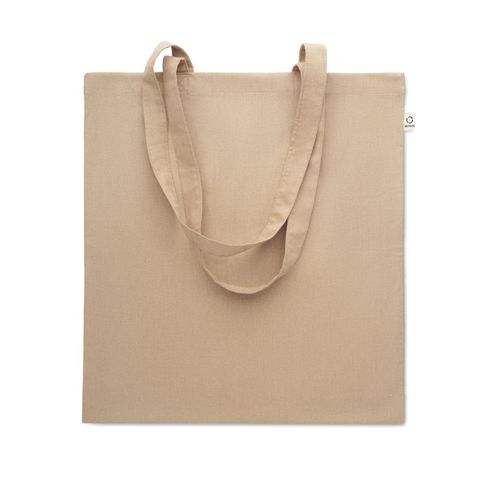 VIVEKA COLOUR Khaki – recyklovaná nákupná taška. Bavlna s potlačou | Predmety.sk
