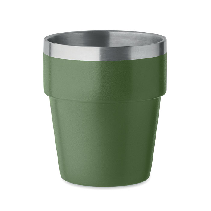 ACERITO Tmavo zelená – dvojstenný pohár 250 ml s potlačou | Predmety.sk