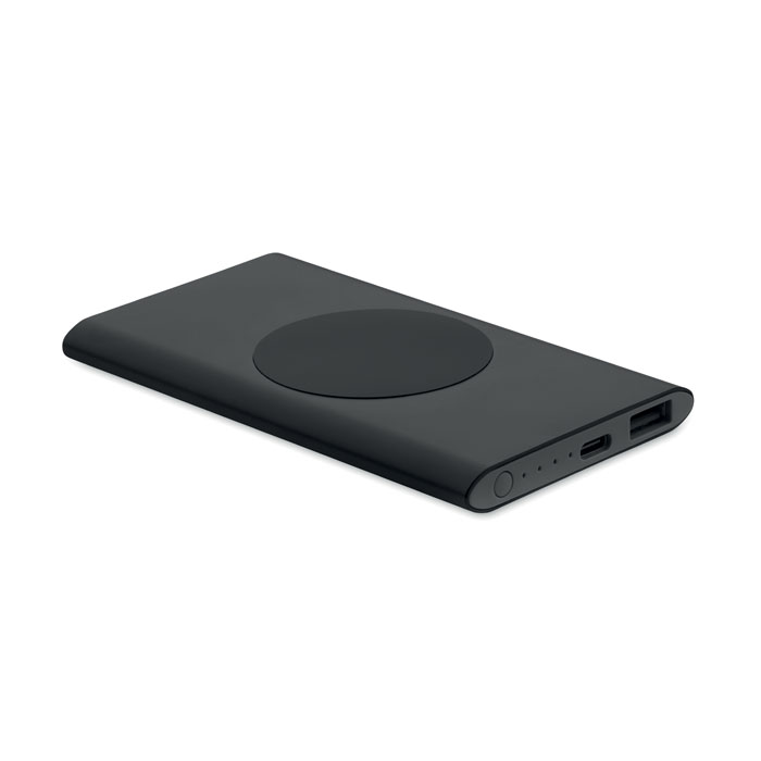 POWERPLUS Čierna – powerbank 5000mAh 15W s potlačou | Predmety.sk