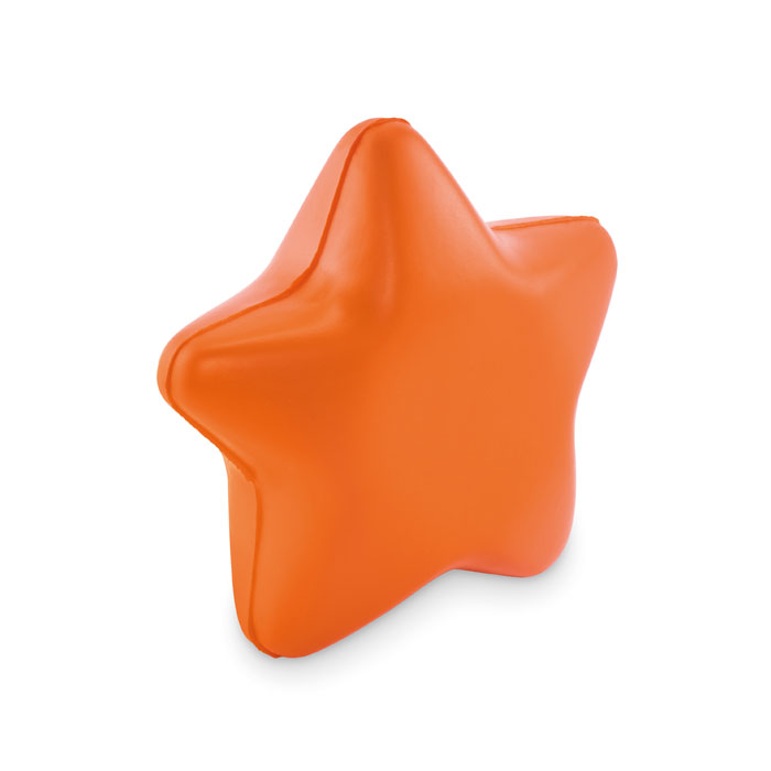 STARLY Oranžová – antistresová hviezda z PU s potlačou | Predmety.sk