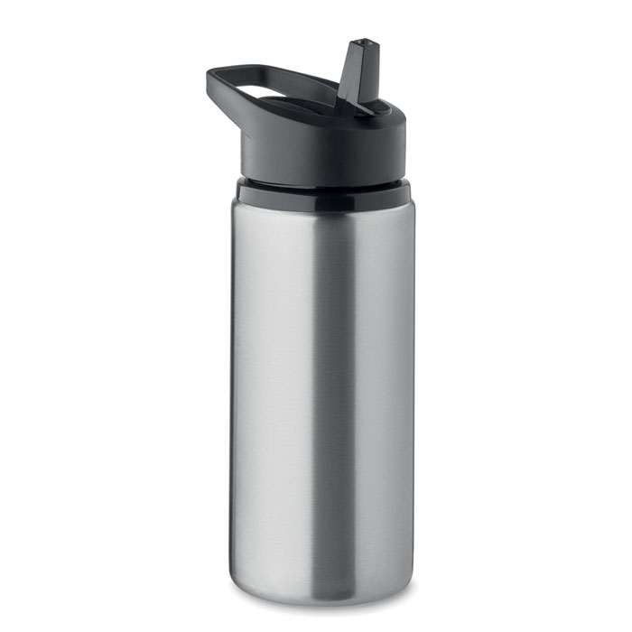 SPOT Matná strieborná – jednostenná fľaša 500 ml s potlačou | Predmety.sk