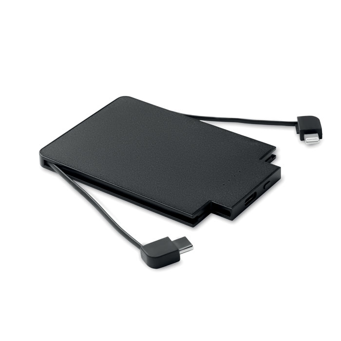 SLIMPO Čierna – magnetická powerbanka 2500 mAh s potlačou | Predmety.sk