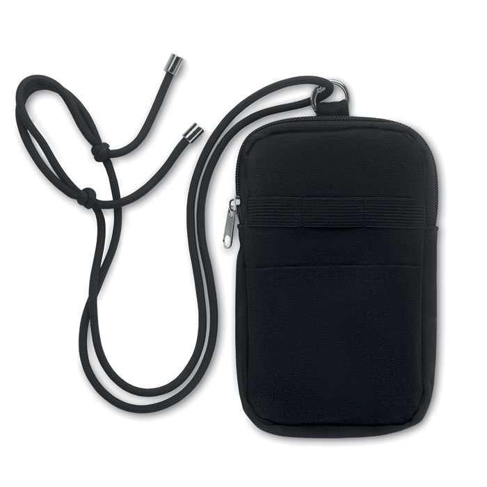 MOBIBOLSA Čierna – crossbody taška na smartfón s potlačou | Predmety.sk