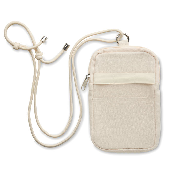 MOBIBOLSA Béžová – crossbody taška na smartfón s potlačou | Predmety.sk