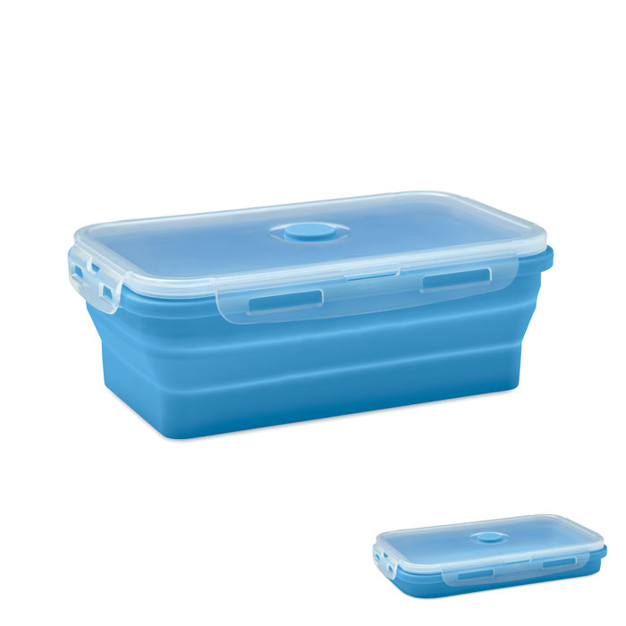 KOLAPSO Baby Blue – skladací silikónový box na obed s potlačou | Predmety.sk
