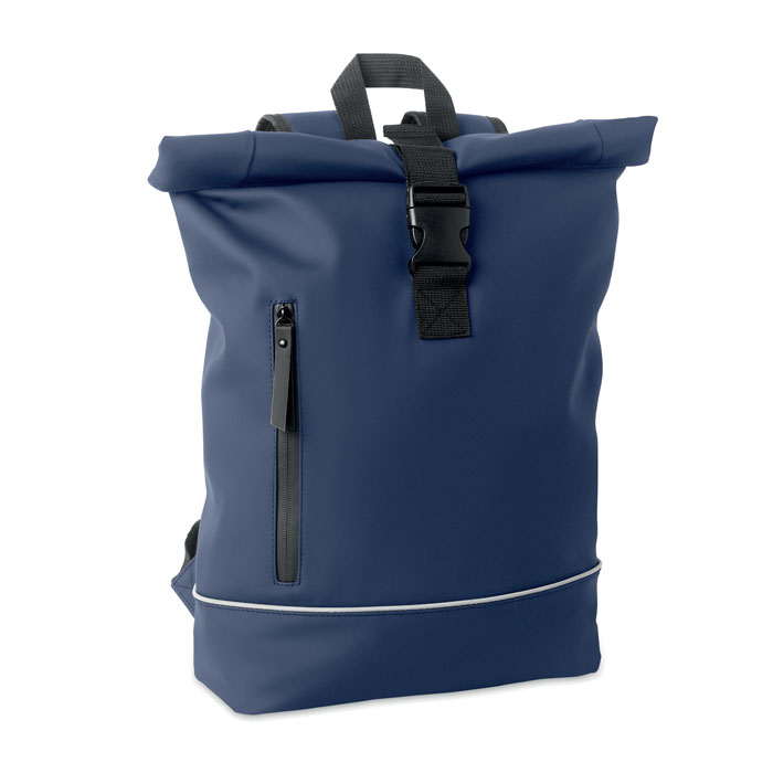 LAPTOSA Modrá – rolling PU batoh na notebook 1 s potlačou | Predmety.sk