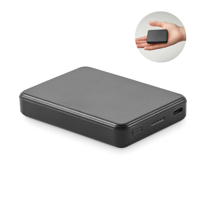 KLEINPOW Čierna – powerbank 5000 mAh s potlačou | Predmety.sk