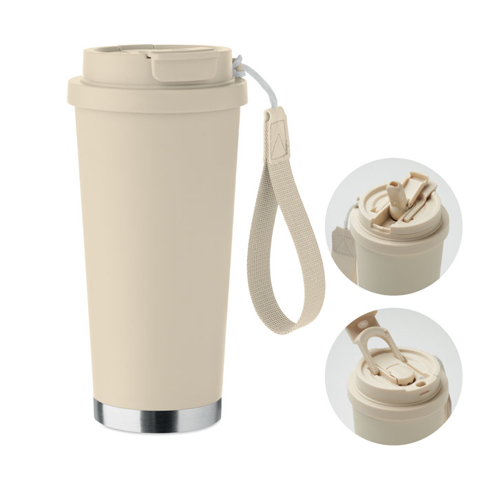 TOPAZ LARGE Béžová – dvojstenný hrnček 500 ml s potlačou | Predmety.sk