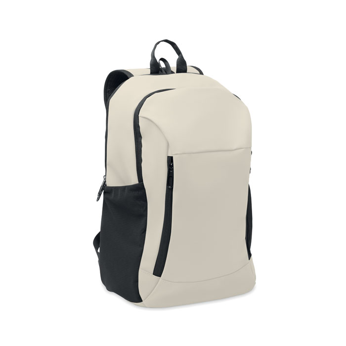 KOROVIN Svetlá biela – batoh na 15" notebook z PU s potlačou | Predmety.sk
