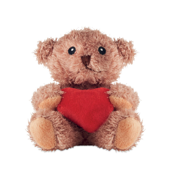 CUDDLE Červená – plyšový medvedík so srdcom s potlačou | Predmety.sk