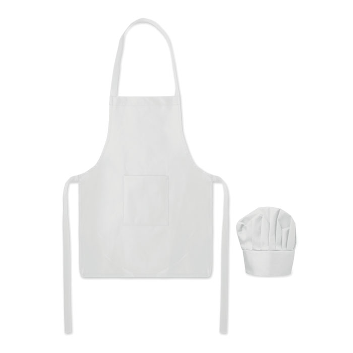KID CHEF Biela – detská súprava na varenie s potlačou | Predmety.sk
