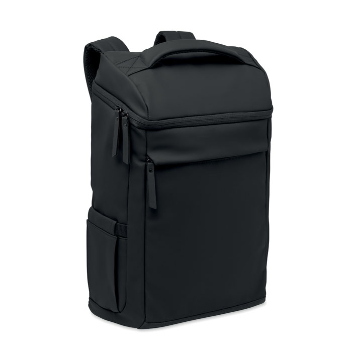 BOULDER Černá – batoh na 15" notebook z PU s potlačou | Predmety.sk