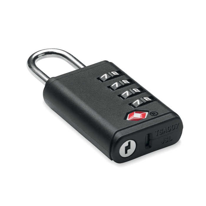 LOCK Černá – kombinační zámek TSA s potlačou | Predmety.sk