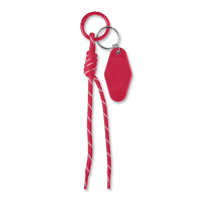 KEYBRAID Červená – klíčenka z pleteného lanka s potlačou | Predmety.sk