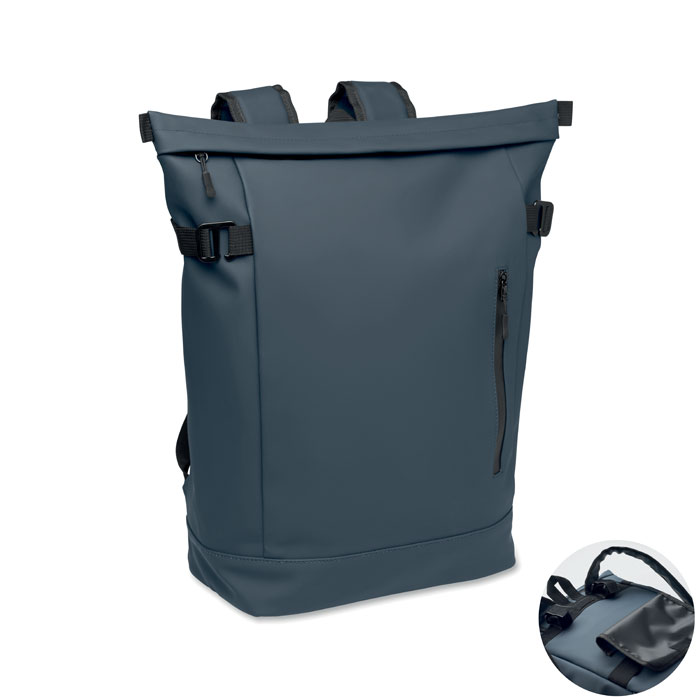 RIDE BACKPACK Modrá – batoh na kolo z PU, 20L s potlačou | Predmety.sk