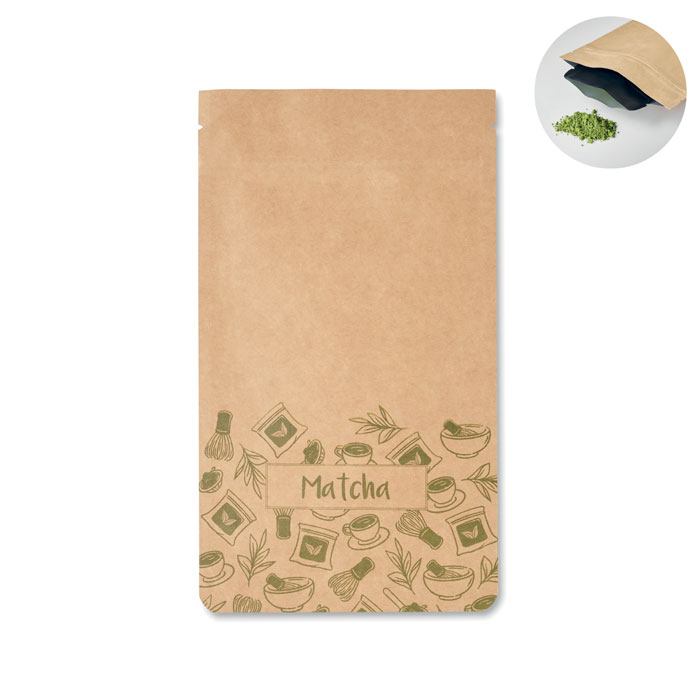 MATCHA Béžová – čajový prášek matcha 10 g s potlačou | Predmety.sk