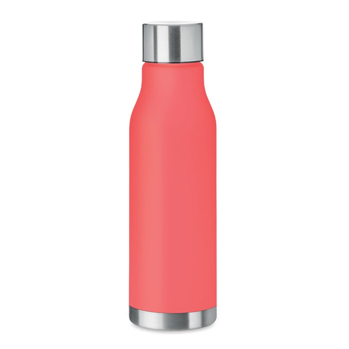 GLACIER RPET Priehľadná červená – fľaša z RPET, 600 ml s potlačou | Predmety.sk