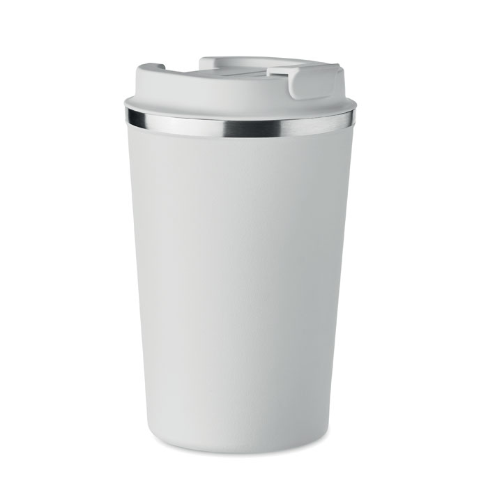 BRACE Biela – dvojstenný pohár 350 ml s potlačou | Predmety.sk