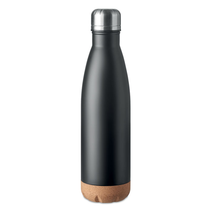 ASPEN CORK Čierna – dvojstenná fľaša 500 ml s potlačou | Predmety.sk