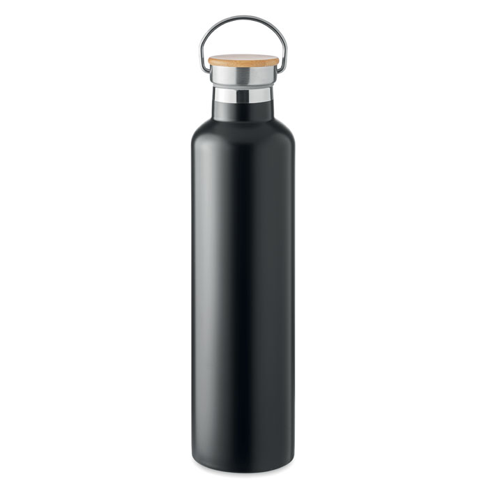 HELSINKI LARGE Čierna – dvojstenná fľaša 750 ml s potlačou | Predmety.sk