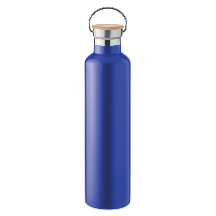 HELSINKI LARGE Modrá – dvojstenná fľaša 750 ml s potlačou | Predmety.sk