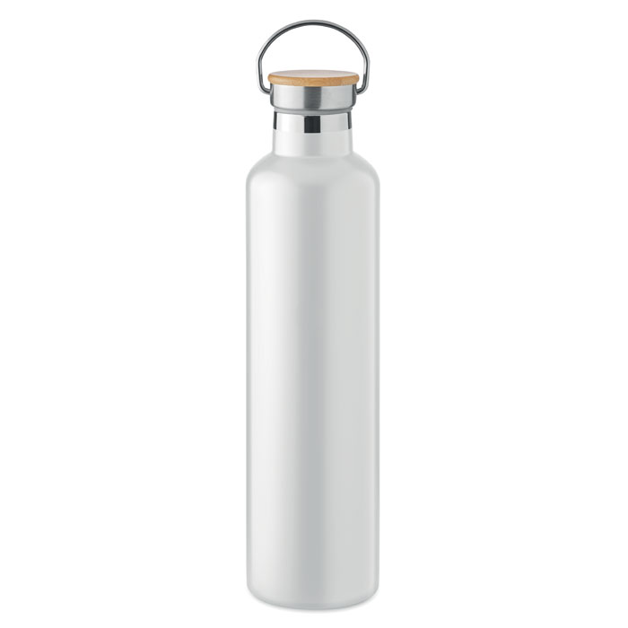 HELSINKI LARGE Biela – dvojstenná fľaša 750 ml s potlačou | Predmety.sk
