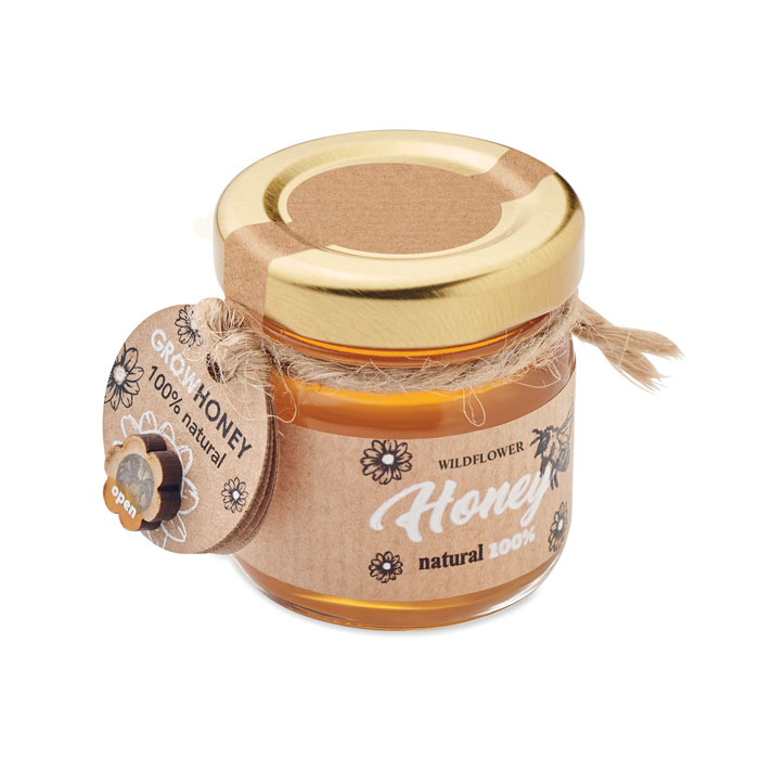 BUMLE Farba dreva – sklenice medu 50 gr s potlačou | Predmety.sk