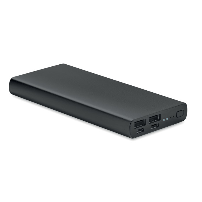 POWERFLAT 10C Čierna – powerbank 10000 mAh s potlačou | Predmety.sk