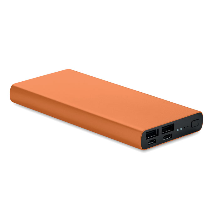 POWERFLAT 10C Oranžová – powerbank 10000 mAh s potlačou | Predmety.sk