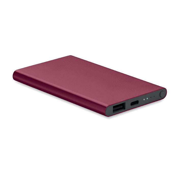 POWERFLAT C Víno – powerbank typu C 4000 mAh s potlačou | Predmety.sk