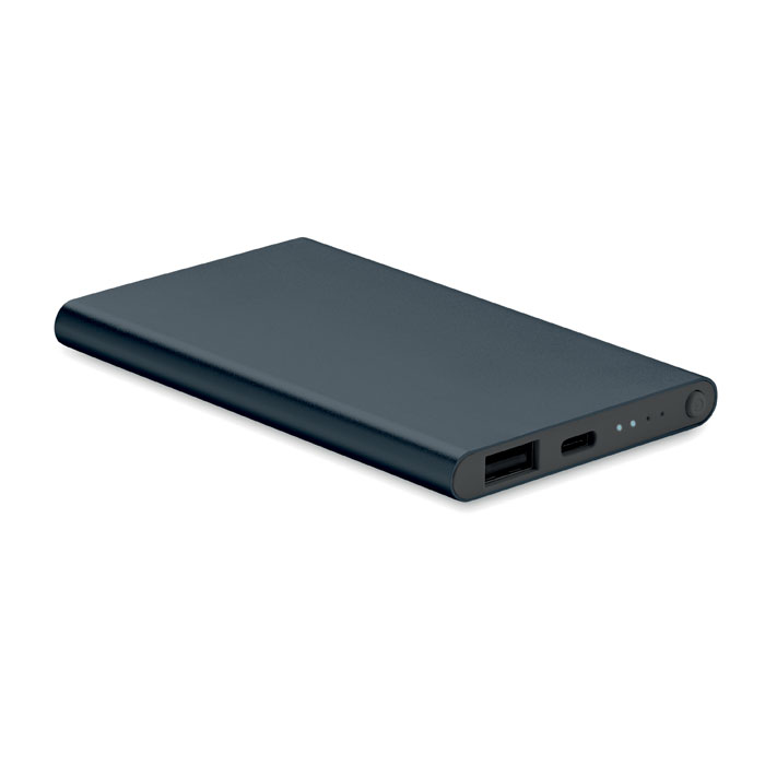 POWERFLAT C Francúzska námornícka modrá – powerbank typu C 4000 mAh s potlačou | Predmety.sk