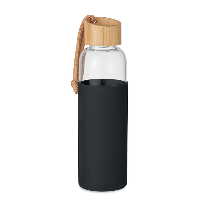 CHAI Čierna – sklenená fľaša 500 ml v obale s potlačou | Predmety.sk