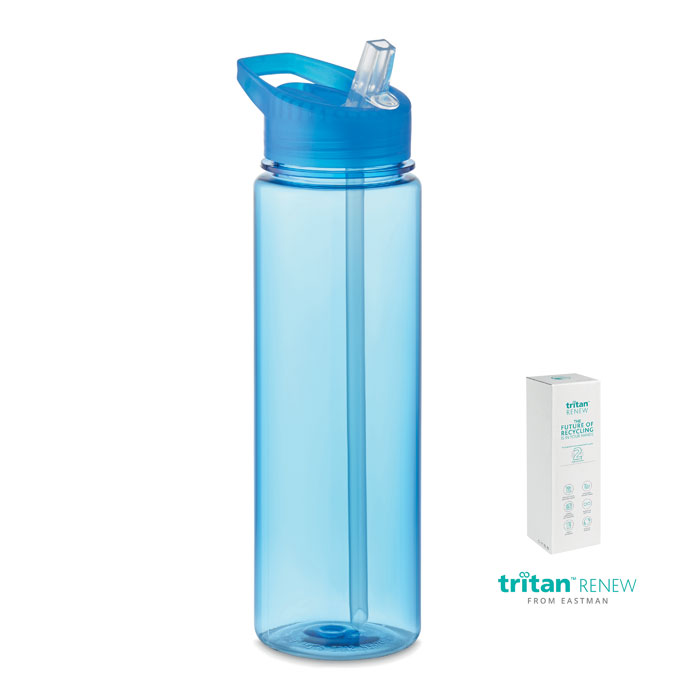 BAY Transparentná modrá – tritan Renew™ 650 ml fľaša s potlačou | Predmety.sk