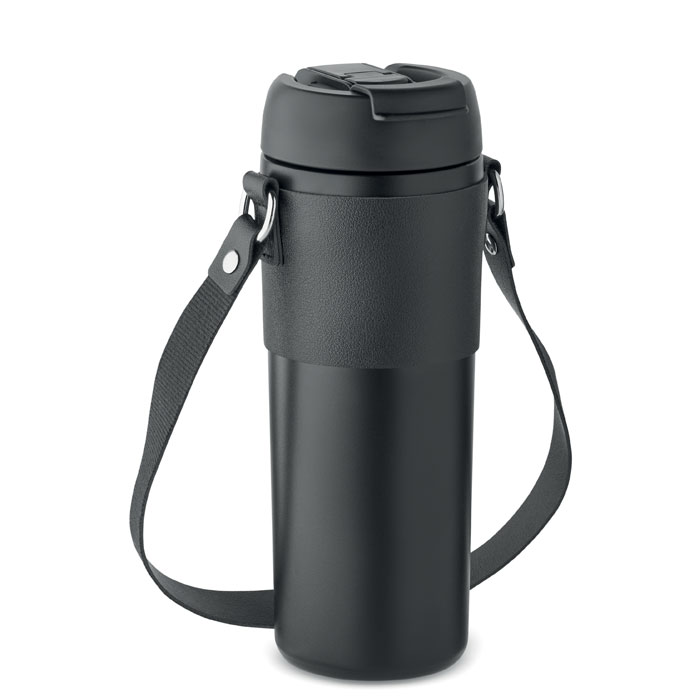 AIRA Čierna – dvojstenný pohár 700 ml s potlačou | Predmety.sk