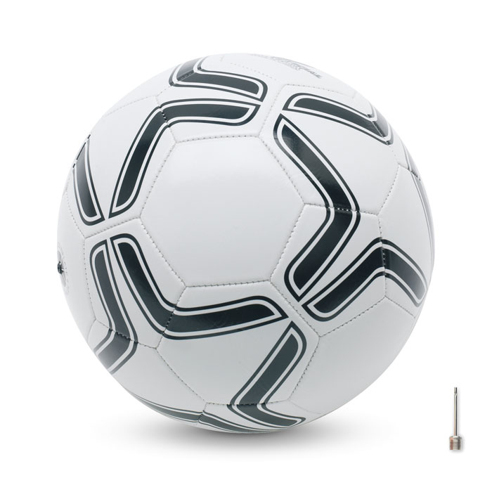 SOCCERINI Biela/čierna – futbalová lopta 21,5 cm s potlačou | Predmety.sk