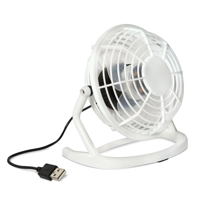 AIRY Biela – ventilátor USB s potlačou | Predmety.sk