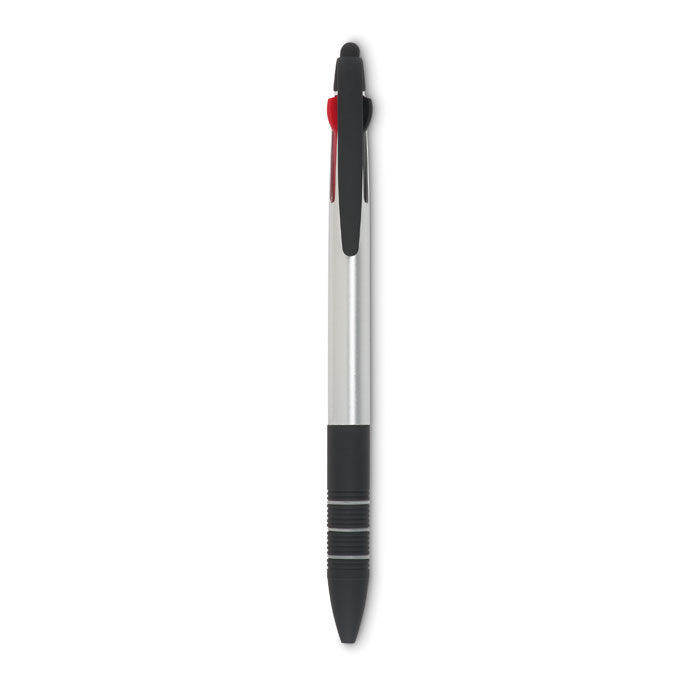 MULTIPEN Silver – trojfarebná ceruzka so stylusom s potlačou | Predmety.sk