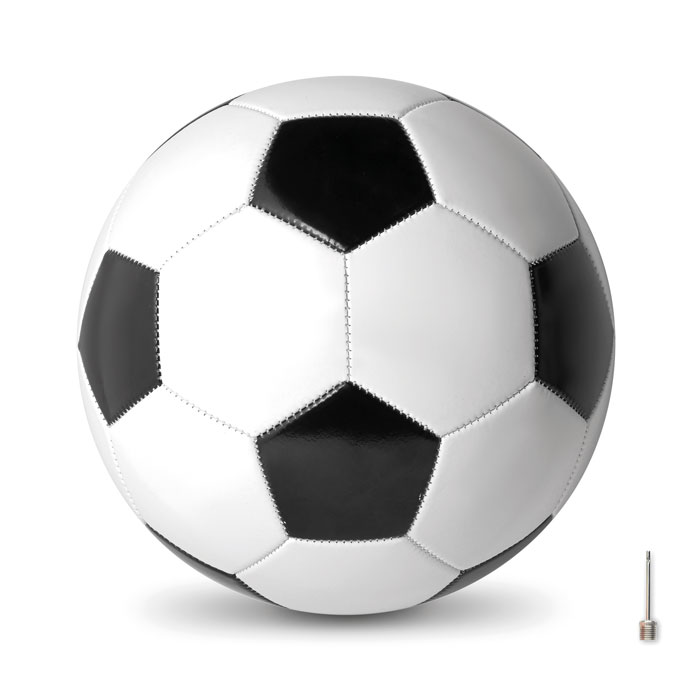 SOCCER Biela/čierna – futbalová lopta 21,5 cm s potlačou | Predmety.sk